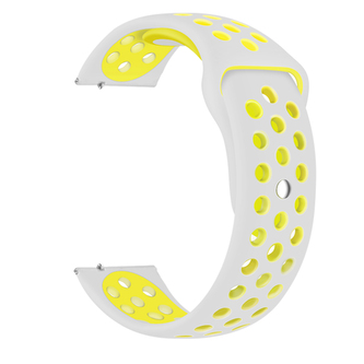 Perforovaný řemínek 22mm,Šedo-Žlutý