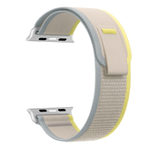 Nylonový řemínek se stahovacím poutkem pro Apple Watch 42/44/45/46/49mm,Žluto-béžový