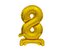 Balon foliowy 38 cm cyfra 8 stojący złoty Party GODAN BC-ATZ8