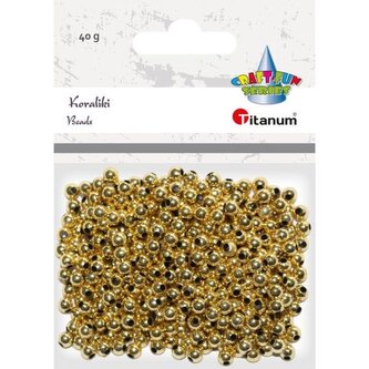 Koraliki złote 5mm 40g TITANUM CRAFT-FUN SERIES