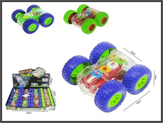 Auto obrotowe przeźroczyste zębatki ze światłem 10cm