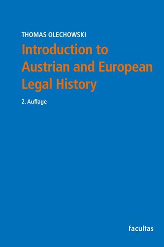 Introduction to Austrian and European Legal History
