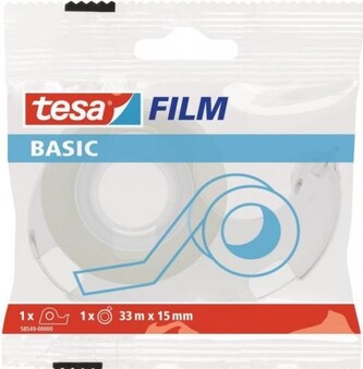 TAŚMA BIUROWA TESA BASIC 33M X15MM Z DYSPENSEREM W ETUI 1 SZT.