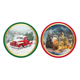 Sušenky v plechové dóze s vánočním motivem (2 designy)