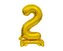 Balon foliowy 38 cm cyfra 2 stojąca złota Party GODAN BC-ATZ2