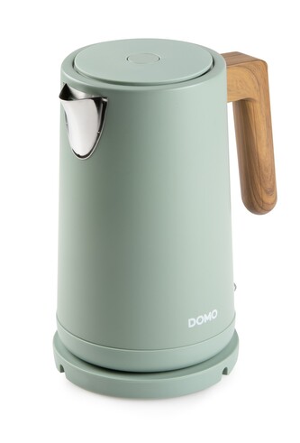 Rychlovarná konvice - nerez, zelená - WOOD YOU - DOMO DO9282WK, Objem: 1,7 l, Příkon: 2 200 W
