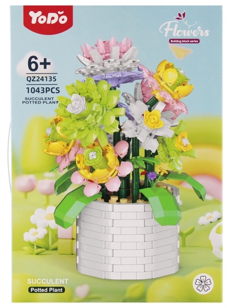 KLOCKI KONSTR KWIATY 1043SZT 29X41X6 MC PUD 18