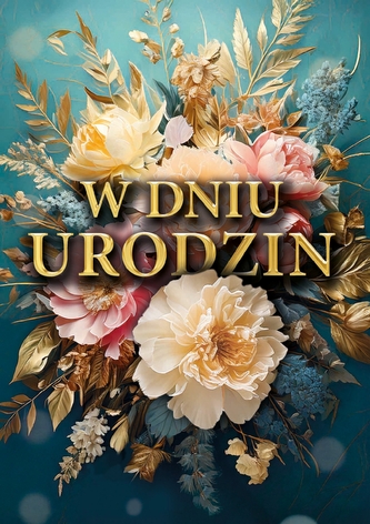 KARNET URODZINY 3D B6 Z KOP AS FL-34 ZIE FOL