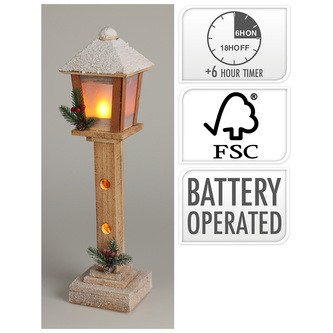 Pouliční lampa s LED světlem 52 cm - hnědá Pouliční lampa s LED světlem 52 cm - hnědá