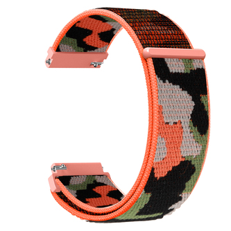 Nylonový řemínek kamufláž 22mm,Oranžová kamufláž