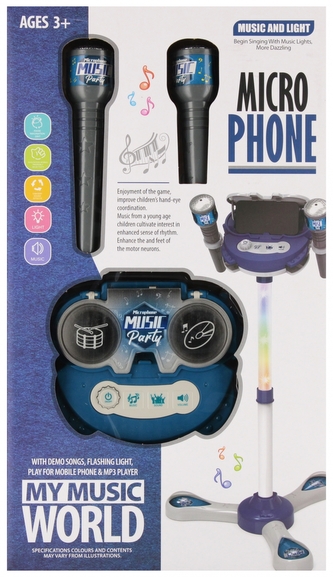 Mikrofon na baterie na stojaku MEGA CREATIVE 569690