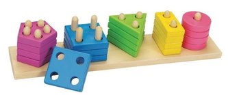 Třídění pastelových tvarů