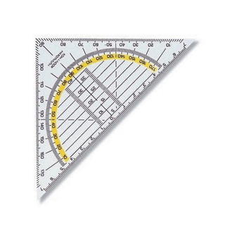 Pravítko  trojuhelník s uhloměrem