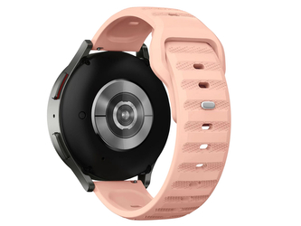 Perforovaný strukturovaný řemínek 22mm,Světle Růžová