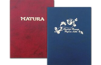 Okładka na dyplom oklejana A4 bordo BARBARA 0802506