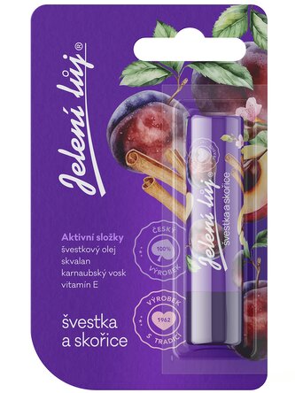 Jelení lůj | Švestka a skořice | Dokonalá péče o rty díky švestkovému oleji Jelení lůj | Švestka a skořice | Dokonalá péče o rty díky švestkovému oleji