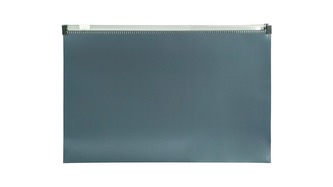 Teczka na suwak A5 PP morandi grafit BIURFOL TSM-A5-02