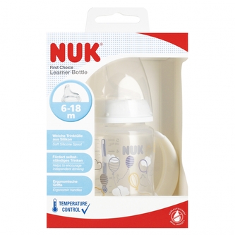 NUK Butelka 150 ml 6m  z uchwytem First biała 10215335