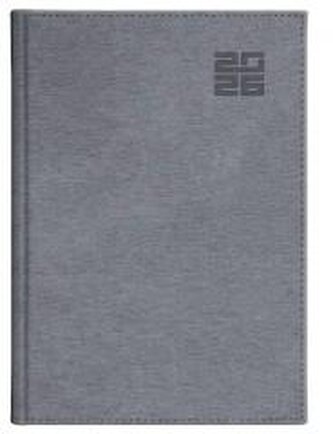 Kalendarz 2026 A5 dzienny Aluminium srebrny