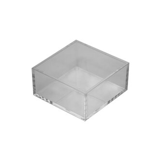 Organizér na šperky a kosmetiku Compactor Crystal, transparentní, malý, 9,5 x 9,5 x 5 cm