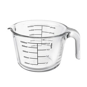 Odměrka borosil. sklo potisk 1 l nízká