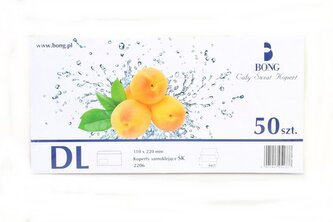 Koperta DL samoprzylepna okno lewe dół biała BONG 2206