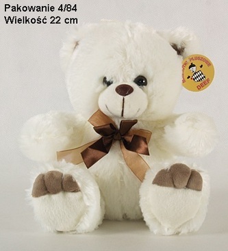 Pluszak Miś z kokardą siedzący 22cm DEEF 2969
