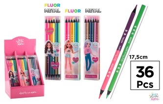 Kredki ołówkowe Big Dream Girls Fluorescencyjne 6KOL MP BD003-02