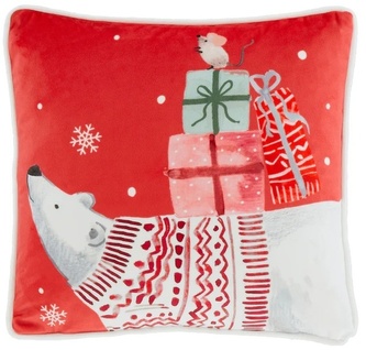 Polštář Xmas Woodland Animal Red 43x43