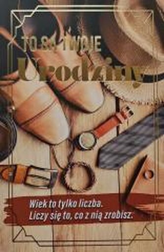 Karnet urodziny z wymiennymi cyframi JCX-240