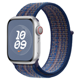 Nylonový řemínek pro Apple Watch 42/44/45/46/49mm,Oranžovo-safírová