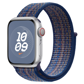 Nylonový řemínek pro Apple Watch 42/44/45/46/49mm,Oranžovo-safírová