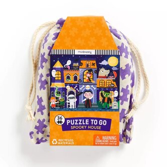 Mudpuppy Puzzle Strašidelný dům v látkovém pytlíku 36 dílků