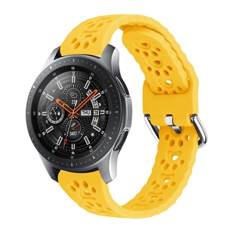 Řemínek s perforovanými pacičkami a přezkovým zapínáním 22mm,Žlutý