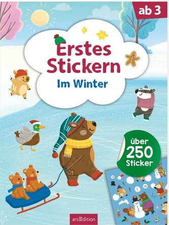 Erstes Stickern - Im Winter