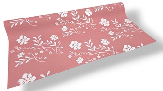 Floristická fólie design květu starorůžová