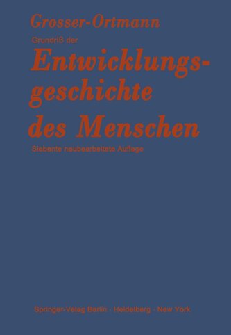 Grundriß der Entwicklungsgeschichte des Menschen