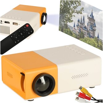 Mini projektor pro děti LED TFT LCD 1920x1080 24-60" žluto-bílý Mini projektor pro děti LED TFT LCD 1920x1080 24-60" žluto-bílý