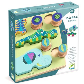 DJECO Vkládací puzzle Zvířátková autíčka