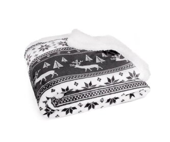 KOC PREZENTOWY SACO W WORKU 127X152 WZ.003 POPIELATY