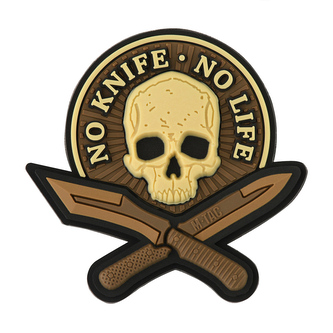Nášivka M-Tac No Knife No Life 3D - coyote Nášivka M-Tac No Knife No Life 3D - coyote