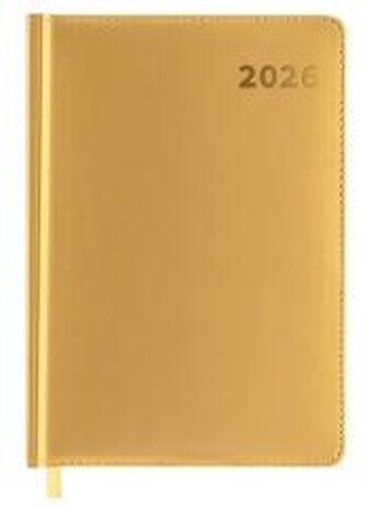 Kalendarz książkowy 2026 A5 złoty EASY