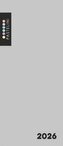 Diář PVC měsíční 2026 PASTELINI šedá