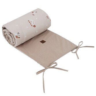 EKO Chránič do postýlky VELVET Bees Beige 180x35 cm EKO Chránič do postýlky VELVET Bees Beige 180x35 cm