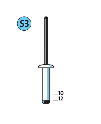Nity stalowe S3/10 NOVUS [20 szt.]