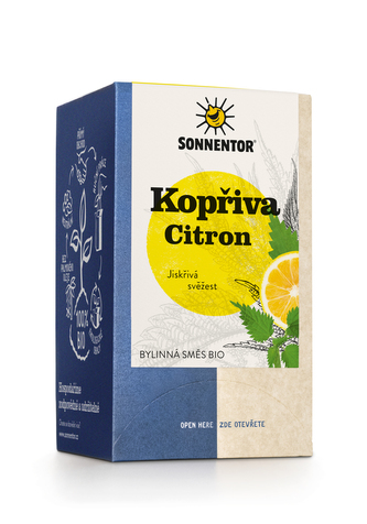 Sonnentor Kopřiva Citron bio 21,6 g, porc. dvoukomorový