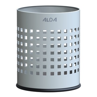 Odpadkový koš Officer 7 l, děrovaný, lakovaná ocel, bílá