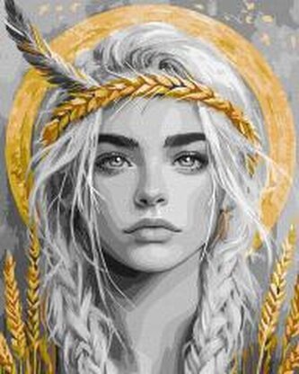 Malowanie po numerach - Kłoski we włosach 40x50cm