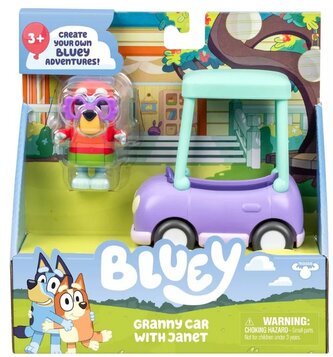 Bluey. Zestaw auto. Babcia & Janet