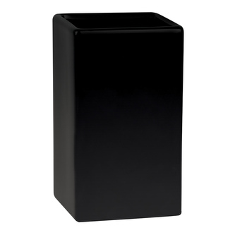 Spirella kelímek na kartáčky QUADRO, matně černý, keramika